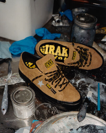 Brown / Black Converse Converse x IRAK NYC One Star Pro Women Skate Shoes Singapore | C-42978519
