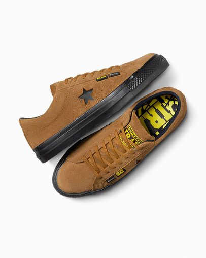 Brown / Black Converse Converse x IRAK NYC One Star Pro Women Skate Shoes Singapore | C-42978519