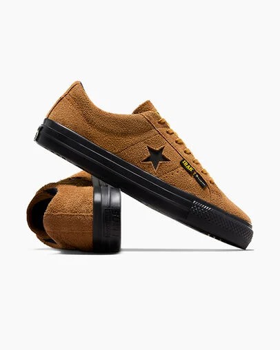Brown / Black Converse Converse x IRAK NYC One Star Pro Women Skate Shoes Singapore | C-42978519