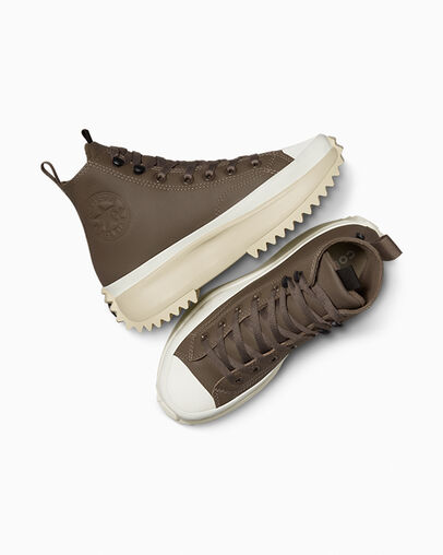 Brown / Black Converse Run Star Hike Women Platform Shoes Singapore | C-37840159
