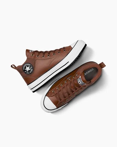 Brown / Brown / White Converse Chuck Taylor All Star Malden Street Men Boots Singapore | C-23615049