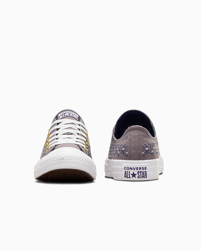 Brown / Brown / White Converse Chuck Taylor All Star Embroidered Florals Women Sneakers Singapore | C-41285979