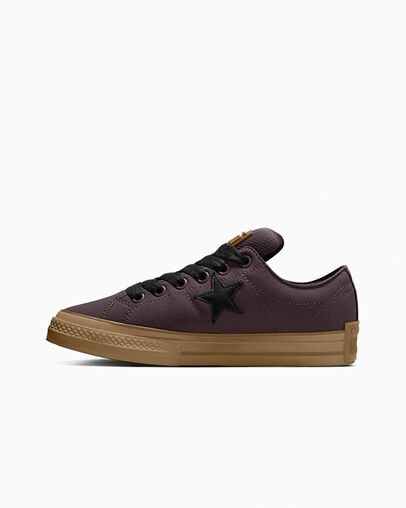 Burgundy / Black Converse One Star Puff Men Skate Shoes Singapore | C-75264939