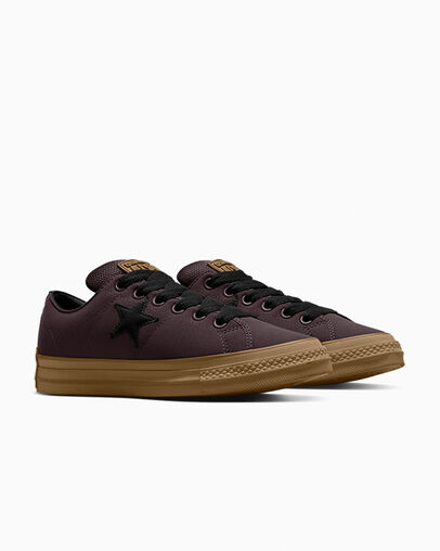 Burgundy / Black Converse One Star Puff Men Skate Shoes Singapore | C-75264939