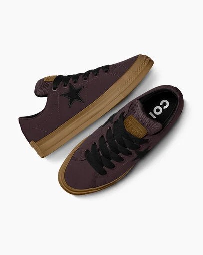 Burgundy / Black Converse One Star Puff Men Skate Shoes Singapore | C-75264939