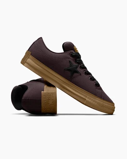 Burgundy / Black Converse One Star Puff Women Skate Shoes Singapore | C-65418029