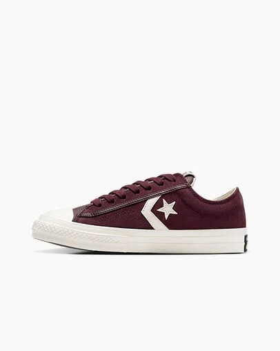 Burgundy / Purple / Black Converse Star Player 76 Suede Men Skate Shoes Singapore | C-09526379