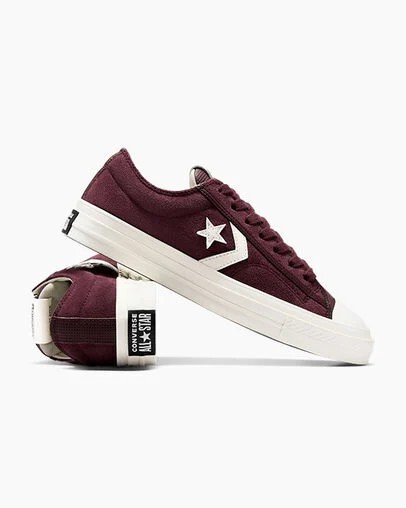 Burgundy / Purple / Black Converse Star Player 76 Suede Men Skate Shoes Singapore | C-09526379