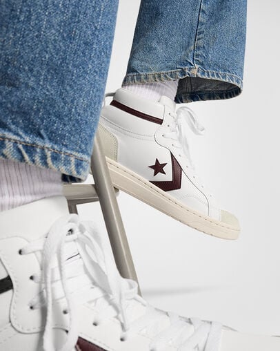 Burgundy / Purple / White Converse Pro Blaze Classic Men Boots Singapore | C-81725069