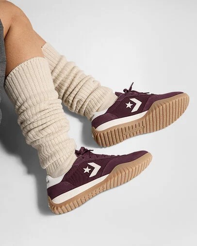 Burgundy / White Converse Run Star Women Trainers Singapore | C-62910589