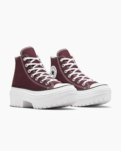 Burgundy / White / Black Converse Chuck Taylor All Star Lugged Heel Platform Women Boots Singapore | C-40356179