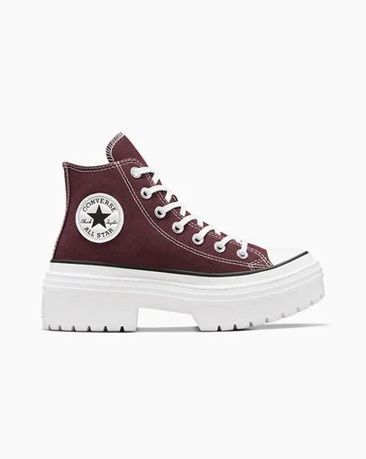 Burgundy / White / Black Converse Chuck Taylor All Star Lugged Heel Platform Women Boots Singapore | C-40356179
