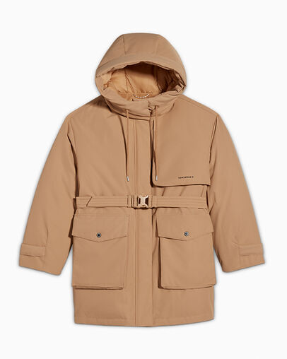 Coffee Converse Mid Down Women Jacket Singapore | C-96241579