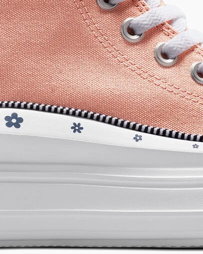 Coral / White Converse Chuck Taylor All Star Move Women Platform Shoes Singapore | C-86143059