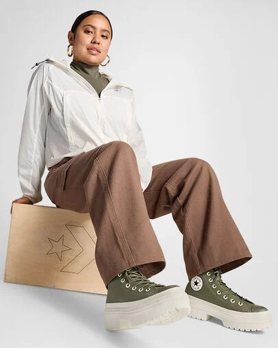 Dark Green / Black Converse Chuck Taylor All Star Lugged Heel Platform Waterproof Women Boots Singapore | C-45629089