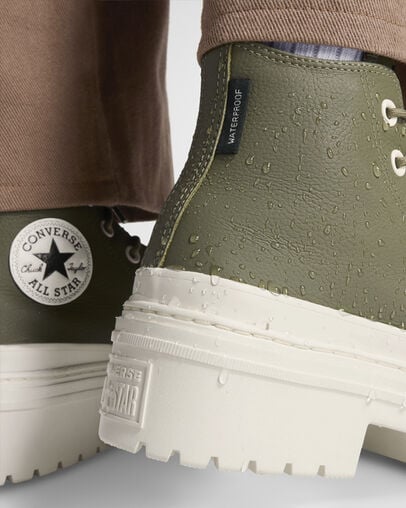 Dark Green / Black Converse Chuck Taylor All Star Lugged Heel Platform Waterproof Women Boots Singapore | C-45629089