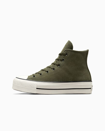 Dark Green / Black Converse Chuck Taylor All Star Lift Women Platform Shoes Singapore | C-85196079