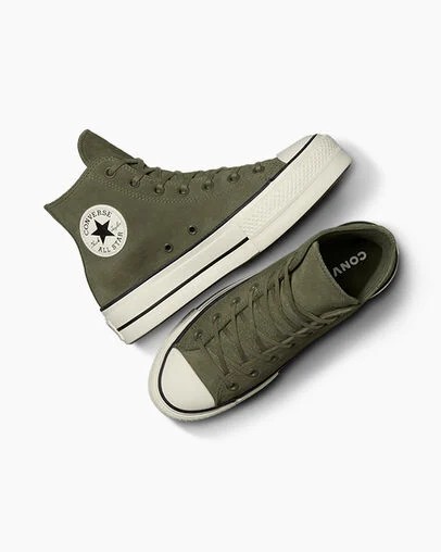 Dark Green / Black Converse Chuck Taylor All Star Lift Women Platform Shoes Singapore | C-85196079