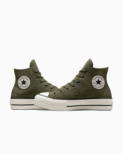 Dark Green / Black Converse Chuck Taylor All Star Lift Women Platform Shoes Singapore | C-85196079