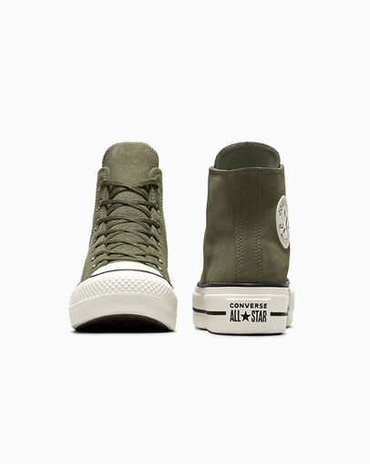 Dark Green / Black Converse Chuck Taylor All Star Lift Women Platform Shoes Singapore | C-85196079