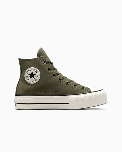 Dark Green / Black Converse Chuck Taylor All Star Lift Women Platform Shoes Singapore | C-85196079