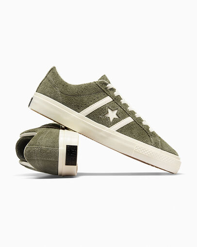 Dark Green / Black Converse One Star Academy Pro Suede Men Skate Shoes Singapore | C-49081539