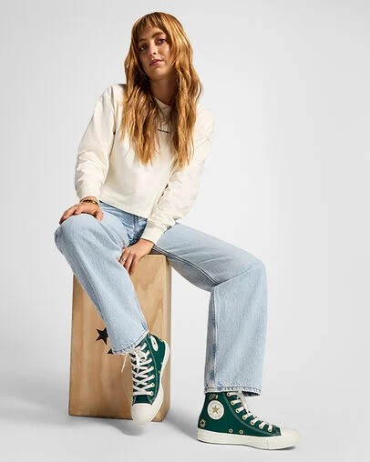 Gold Converse Chuck Taylor All Star Luck Charms Women Sneakers Singapore | C-71269549