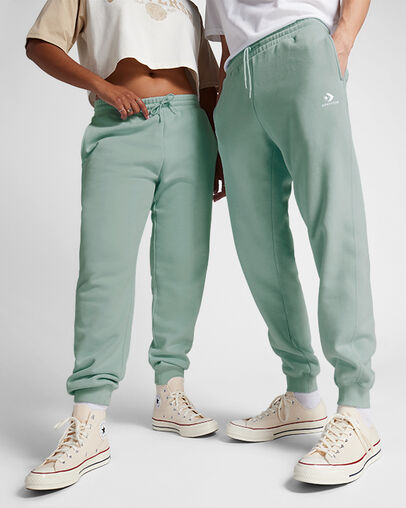 Green Converse Go-To Embroidered Star Chevron Standard-Fit Men Sweatpants Singapore | C-35862749