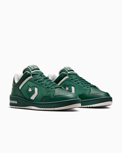 Green Converse Weapon Leather Women Basketball Shoes Singapore | C-01659479