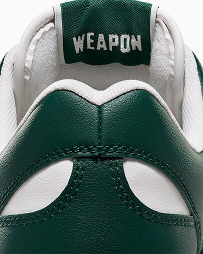 Green Converse Weapon Leather Women Basketball Shoes Singapore | C-01659479