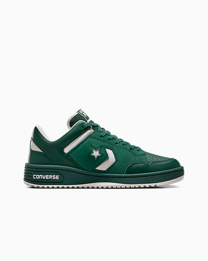 Green Converse Weapon Leather Women Basketball Shoes Singapore | C-01659479