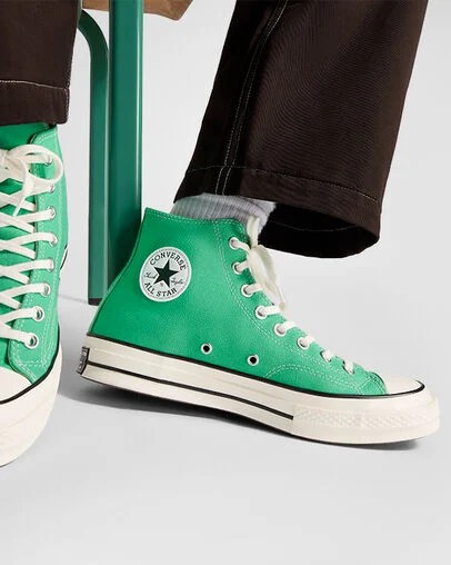 Green / Black Converse Chuck 70 Women Canvas Shoes Singapore | C-81329079