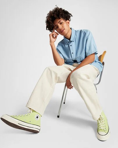 Green / Black Converse Chuck 70 Women Canvas Shoes Singapore | C-32451079