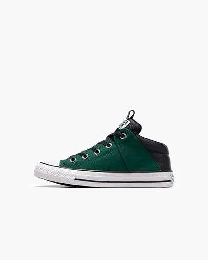 Green / Black / White Converse Chuck Taylor All Star Axel Sporty Kids' Boots Singapore | C-76951329