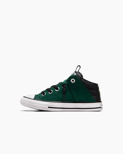 Green / Black / White Converse Chuck Taylor All Star Axel Sporty Easy-On Kids' Boots Singapore | C-49603759