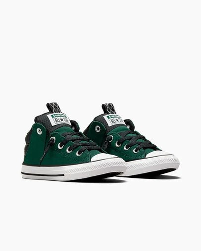 Green / Black / White Converse Chuck Taylor All Star Axel Sporty Easy-On Kids' Boots Singapore | C-49603759