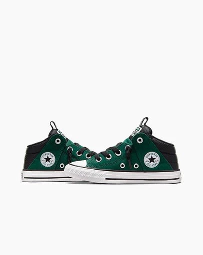 Green / Black / White Converse Chuck Taylor All Star Axel Sporty Easy-On Kids' Boots Singapore | C-49603759
