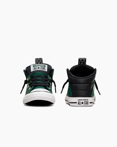 Green / Black / White Converse Chuck Taylor All Star Axel Sporty Easy-On Kids' Boots Singapore | C-49603759