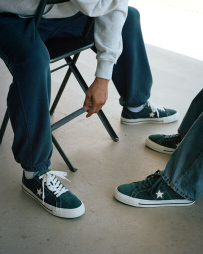 Green / Black / White Converse Converse x thisisneverthat One Star Pro Men Sneakers Singapore | C-72639549