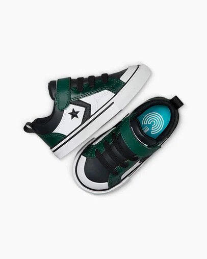 Green / Black / White Converse Pro Blaze Kids' Sneakers Singapore | C-58492019