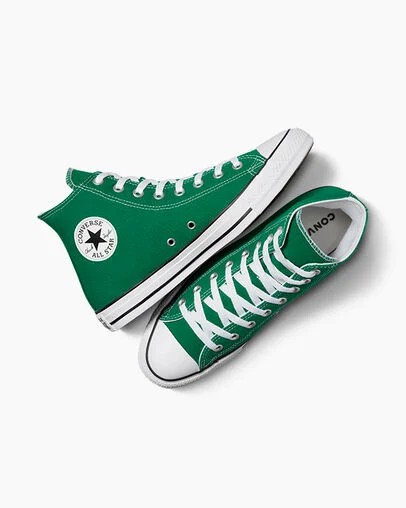 Green / White Converse Chuck Taylor All Star Men Canvas Shoes Singapore | C-97046829