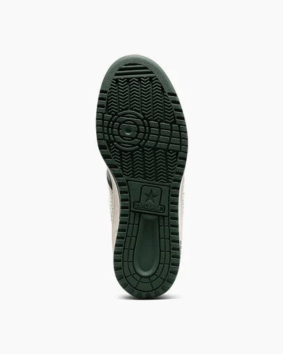 Green / White Converse Weapon Leather Men Basketball Shoes Singapore | C-12947659