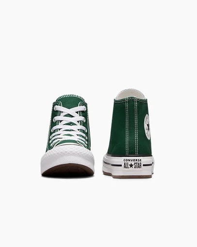 Green / White / Beige White Converse Chuck Taylor All Star EVA Lift Kids' Platform Shoes Singapore | C-18632579