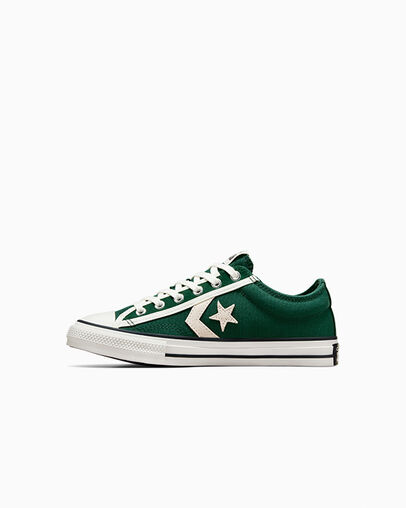 Green / White / Black Converse Star Player 76 Luxe Kids' Sneakers Singapore | C-92637509