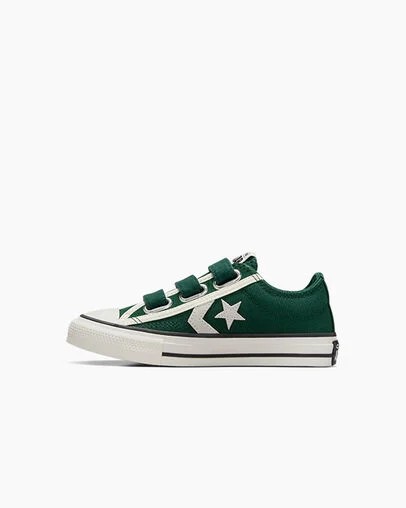 Green / White / Black Converse Star Player 76 Luxe Kids' Sneakers Singapore | C-07846259