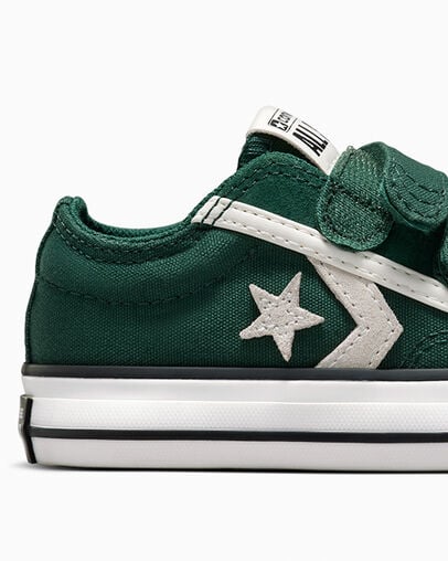 Green / White / Black Converse Star Player 76 Luxe Kids' Sneakers Singapore | C-51248079