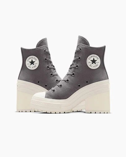 Grey Converse Chuck 70 De Luxe Heel Women Platform Shoes Singapore | C-04927169