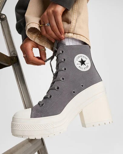 Grey Converse Chuck 70 De Luxe Heel Women Platform Shoes Singapore | C-04927169