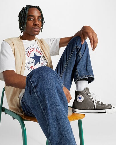 Grey Converse Chuck Taylor All Star Men Canvas Shoes Singapore | C-96175429