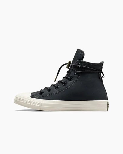 Grey Converse Chuck Taylor All Star Weatherized Leather Women Sneakers Singapore | C-56274019